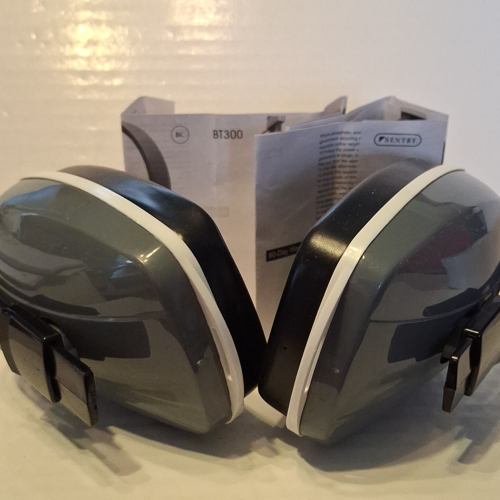 Sentry BT300 Deluxe Bluetooth Headband Over-Ear Headphones Black Gray White