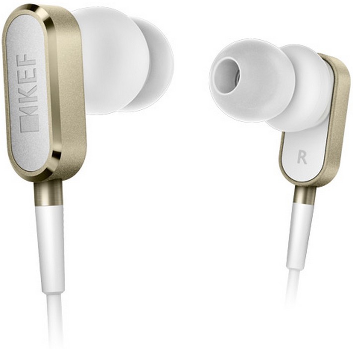 NEW SEALED** KEF M100 HI-FI IN-EAR HEADPHONES CHAMPAGNE GOLD RTL $150