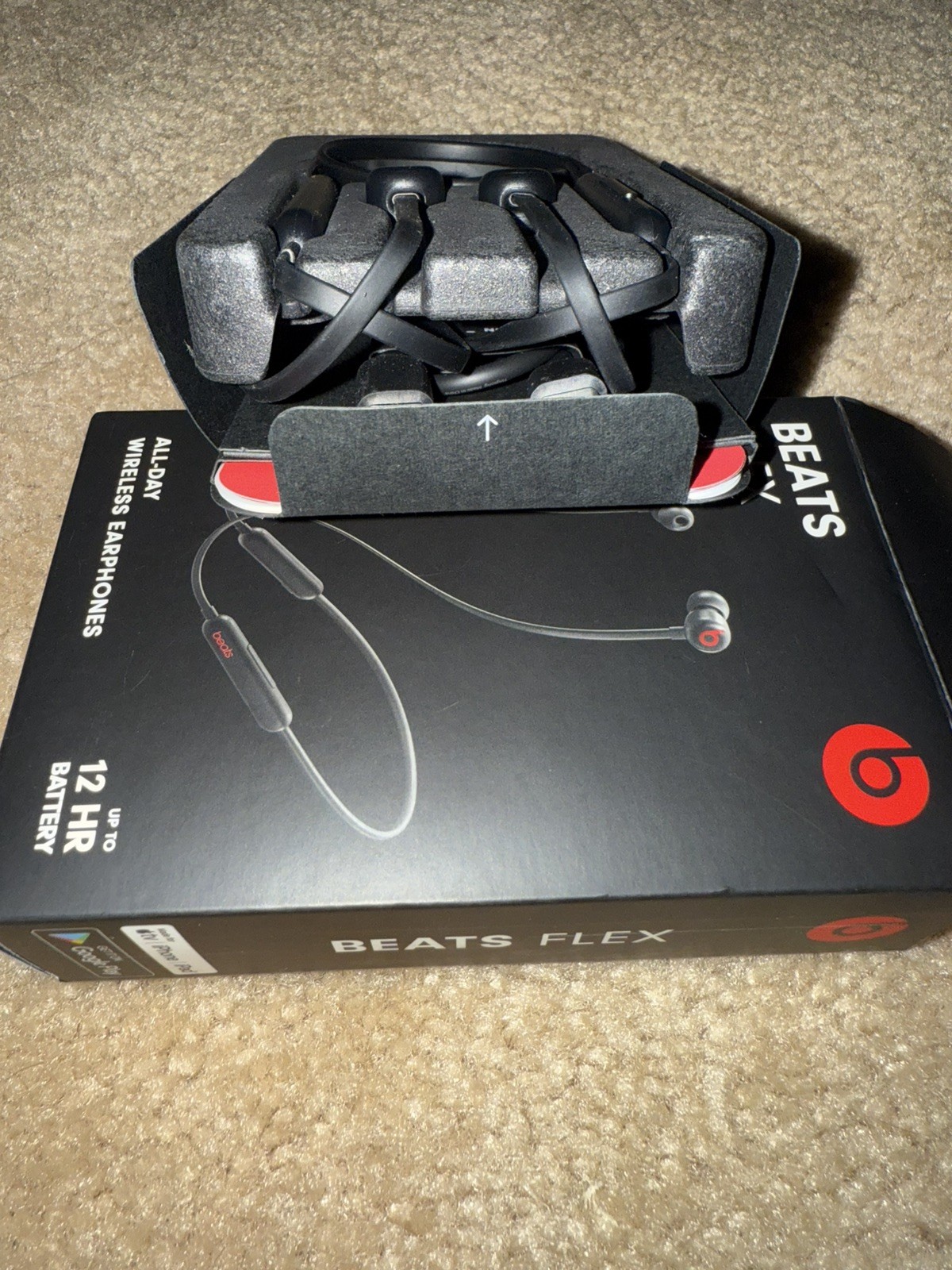 Beats Flex Wireless Earphones – Black – Open Box, Never Used – Apple 2021 Model