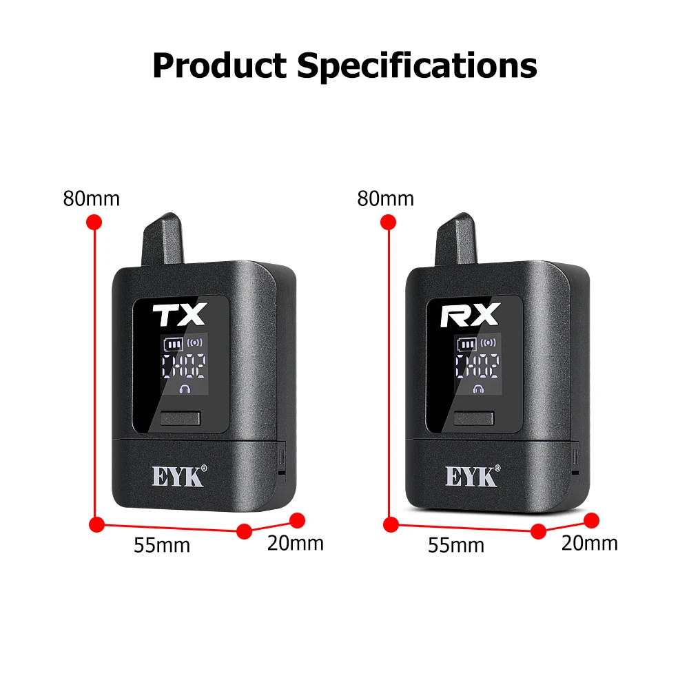 2.4G Digital Stereo in Ear Monitor System Stable Wireless Transmission Low Laten