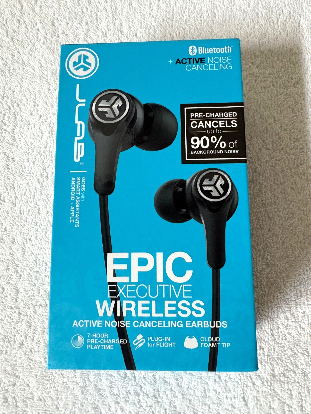 JLAB Audio EPIC Executive Wireless Bluetooth Active Noise Canceling Earbuds