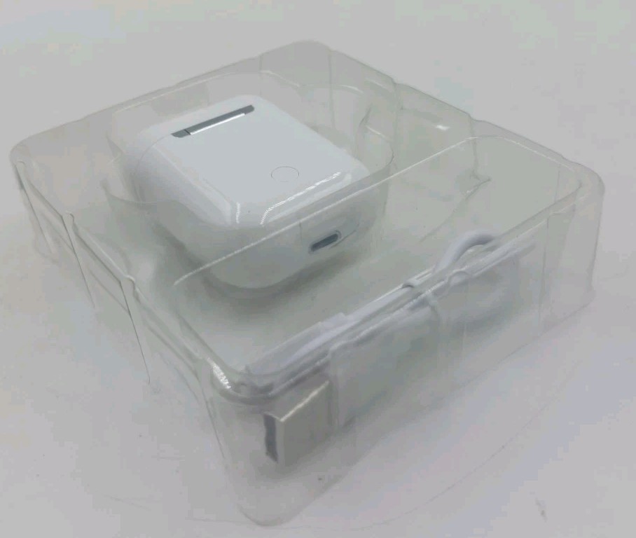 New Tustin TWS Bluetooth wireless Earbuds. EP42. 350mAh/3.7V. DC5V/1A 0.5W White