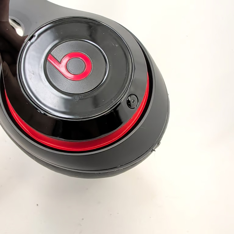 Beats Studio Wireless Headphones B0501 Black Red Cracked Band Tested Working
