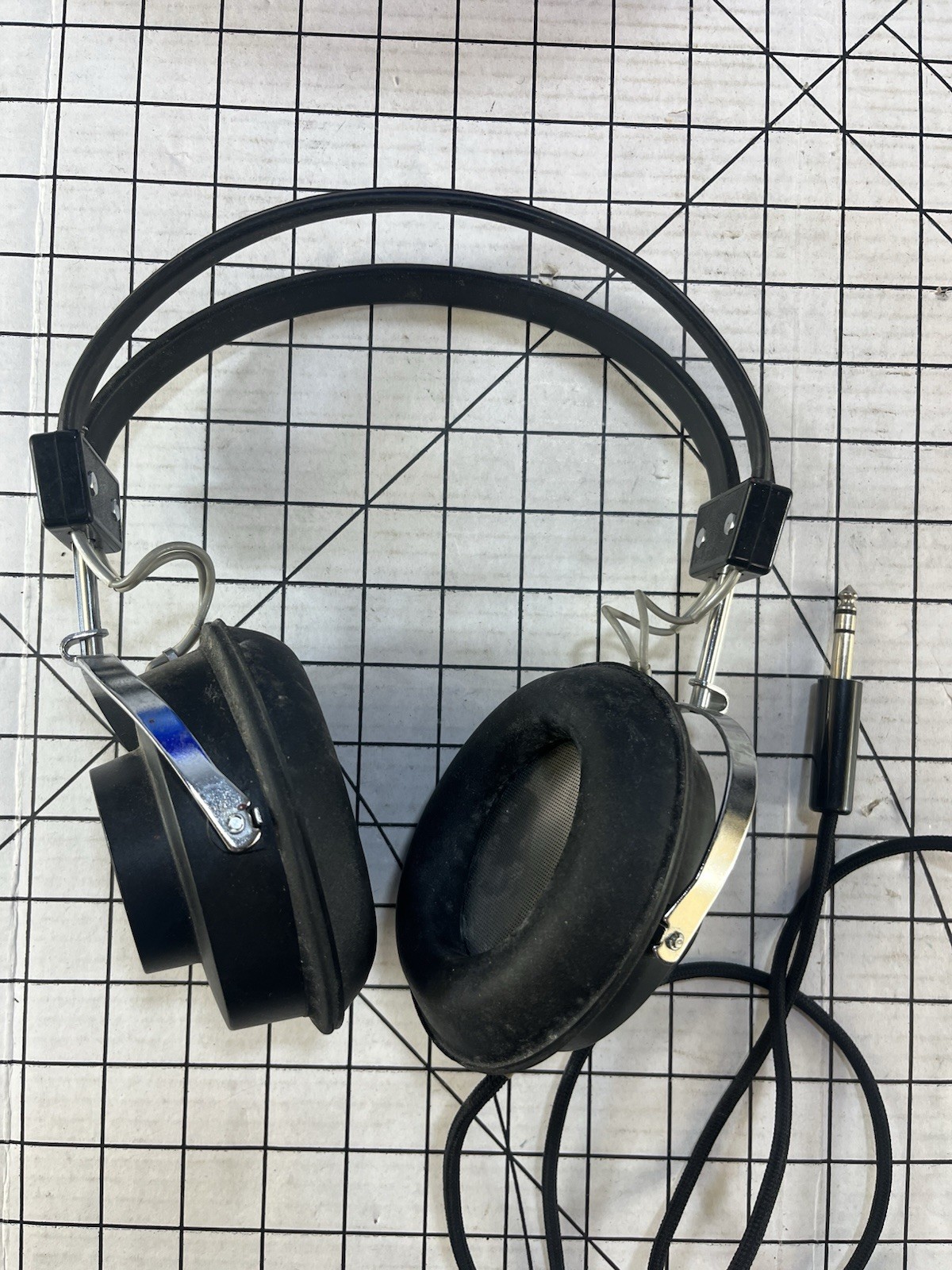 Vintage Sony DR-5A Stereo Headphones 1960s Japan 1/4″ Jack Hi-Fi Audiophile