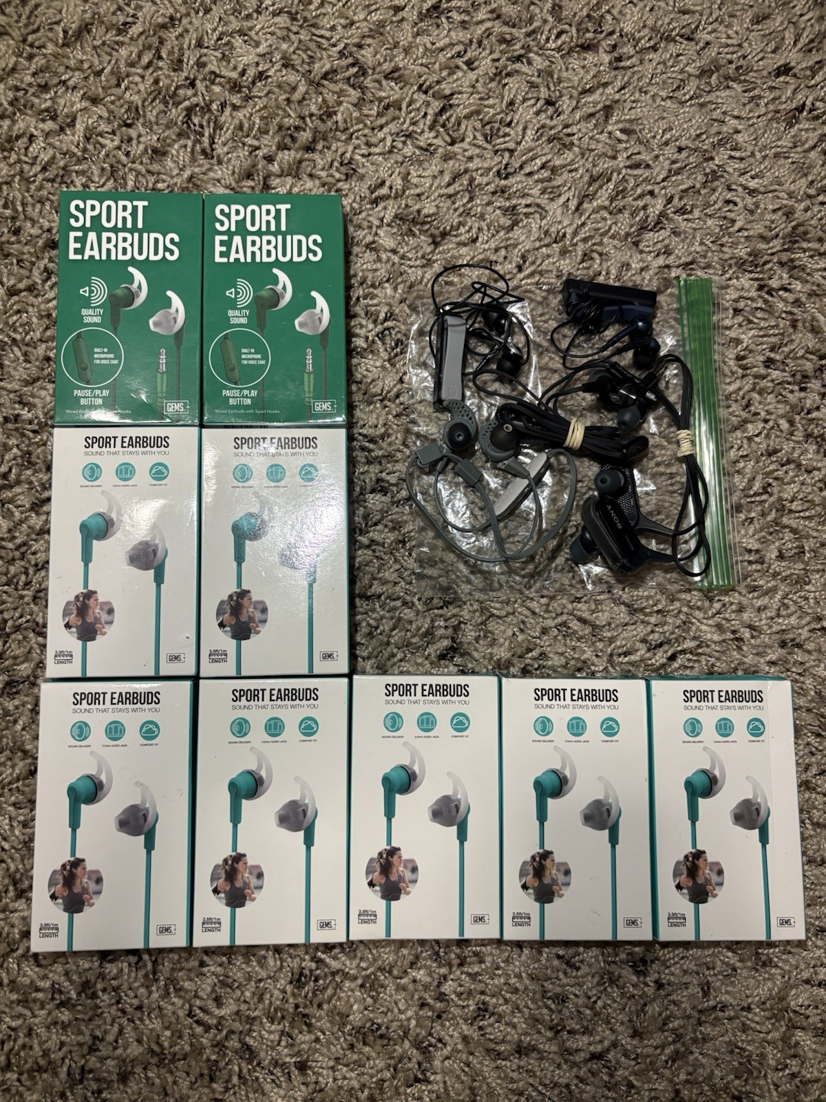 Sports Earbuds Lot Wireless & 3.5mm Jack New & Used Sony Jaybird iFrogz
