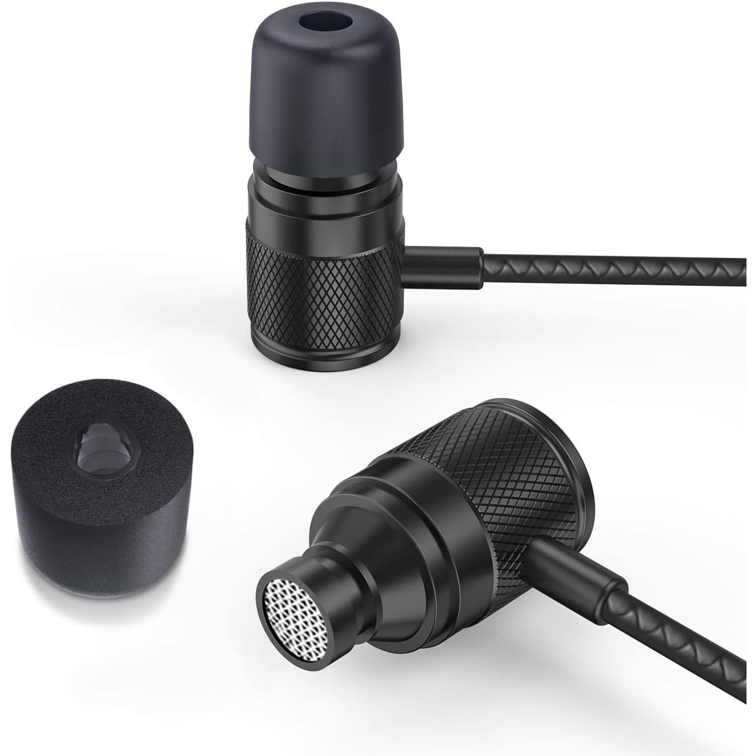 LUDOS Ultra Wired Earbuds in-Ear Headphones, 5 Years Warranty, 3.5 mm, Black