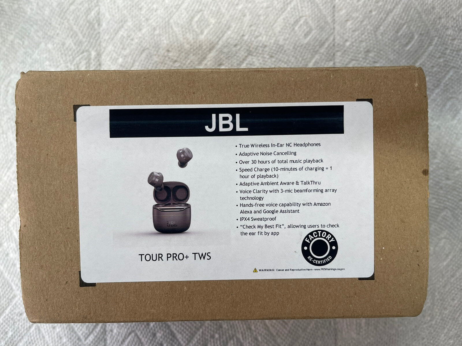 JBL Tour Pro+ TWS True Wireless Bluetooth Noise-Cancelling Earbuds Hands-Free (