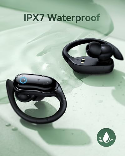 Wireless Active Noise Cancelling Earbuds, 96hrs Playback, Bluetooth, IPX7 Waterp