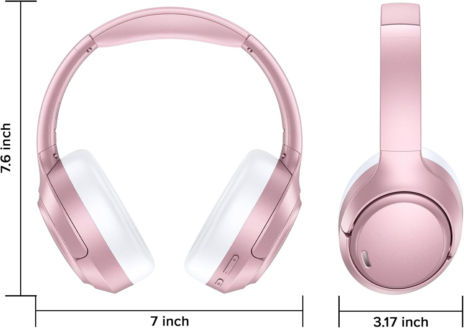 Hybrid Active Noise Cancelling Headphones 120H Long Playtime, 6 ENC Mic, Wireles