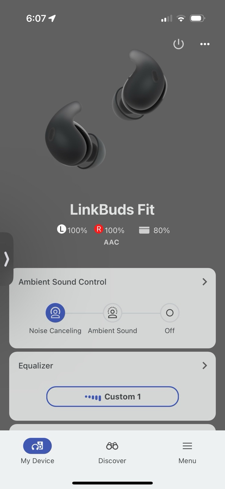 SONY LinkBuds Fit WF-LS910N Wireless Noise Canceling Earbuds – Black WFLS910N/B