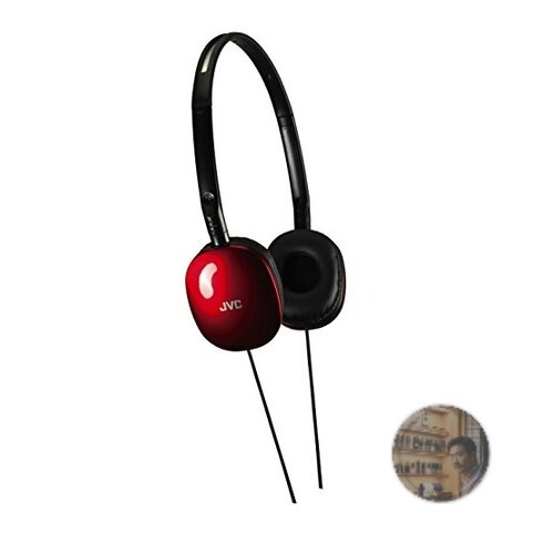 JVC HA-S160-R Closed Back Foldable Headphones Red Metal Band Lightweight New