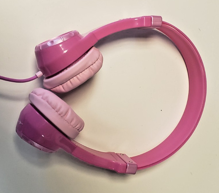 JLab JBuddies Folding Kids Headphones Volume limiting design all ages-PINK