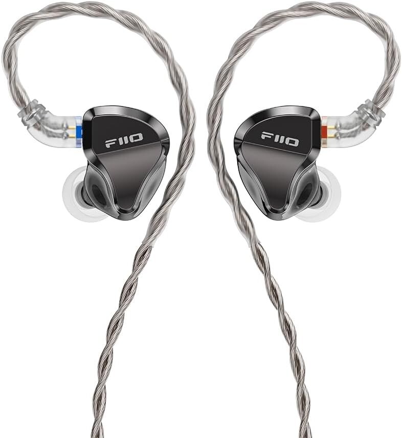 FiiO JadeAudio JH5 1DD+4BA Hybrid 5 Driver In-ear Earphone,0.78mm 2 Pins (Black)