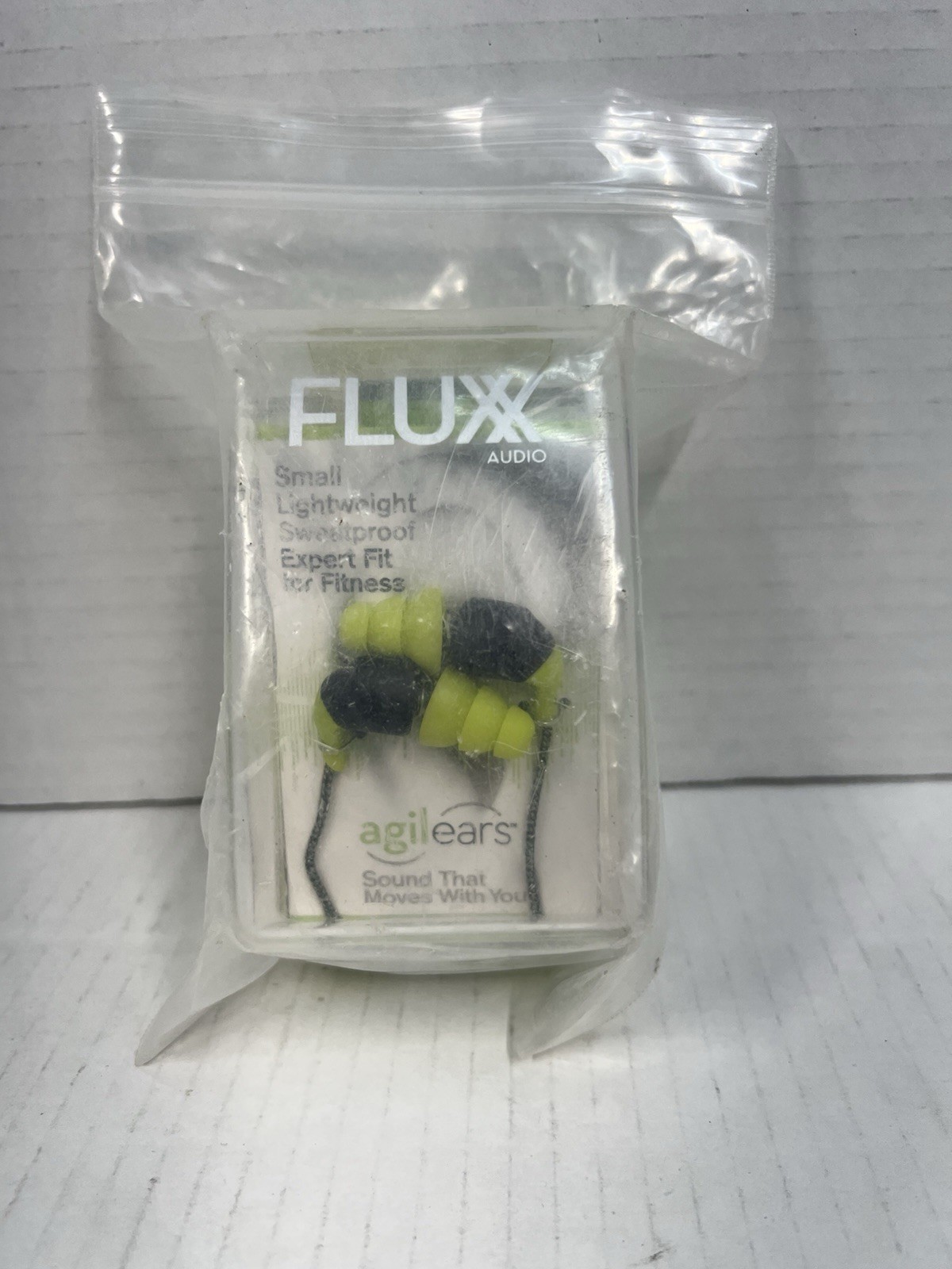 Fluxx Noise Cancellation Headphones by Agilears Brand New. Lime/Charcoal
