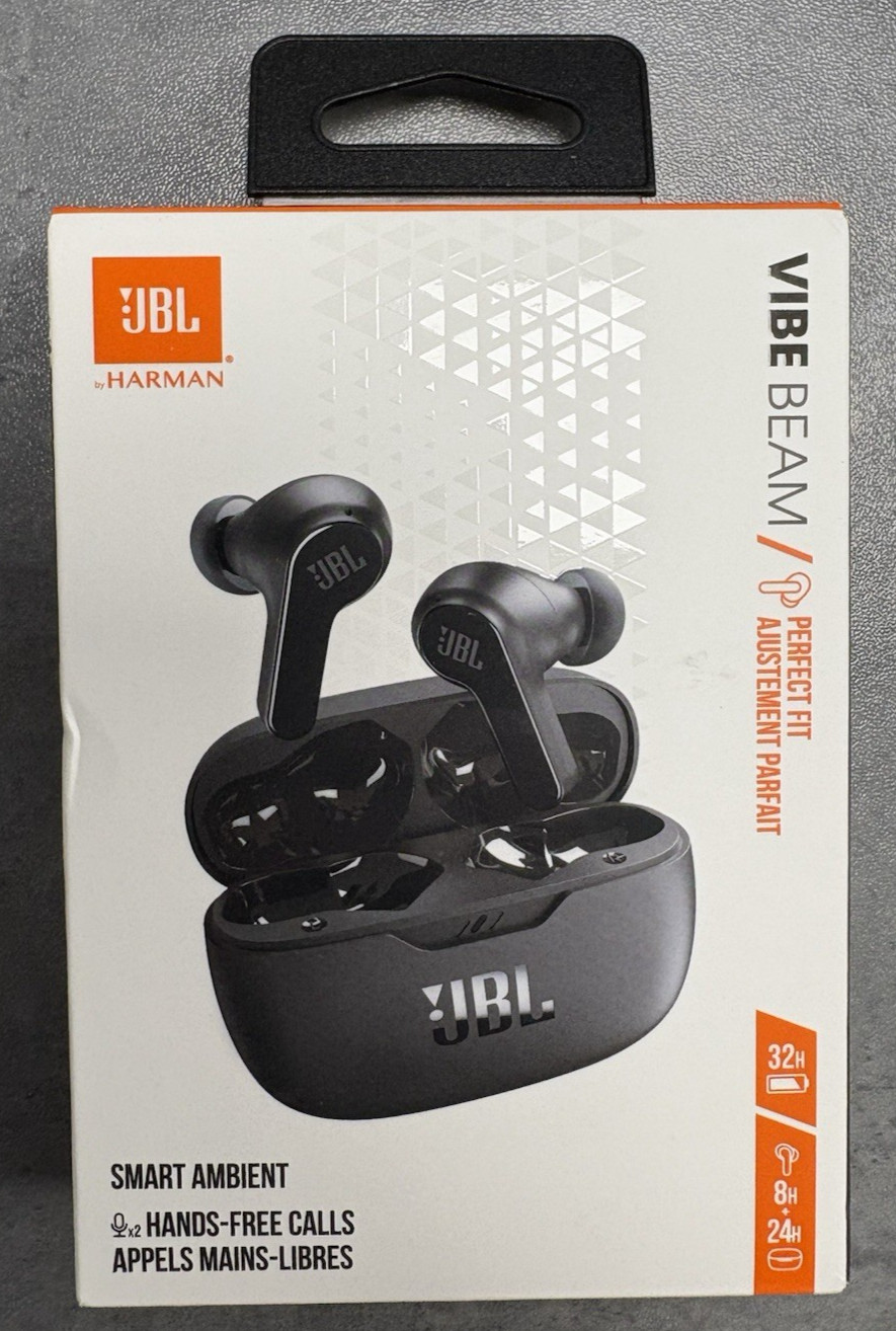 JBL Vibe Beam True Wireless Bluetooth Earbuds – Black – Parts Only