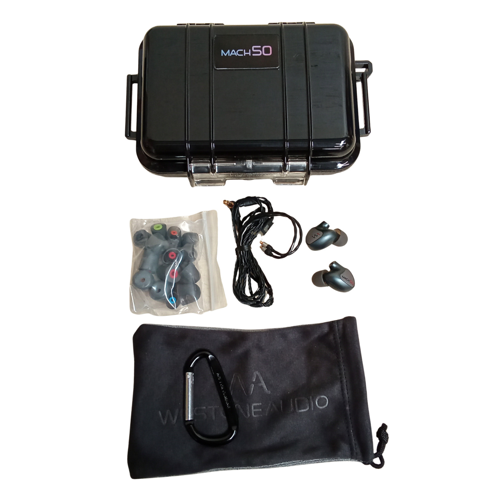 Westone Audio MACH 50 Universal IEM 3-way, 5-Driver IEMs, Gray, Black