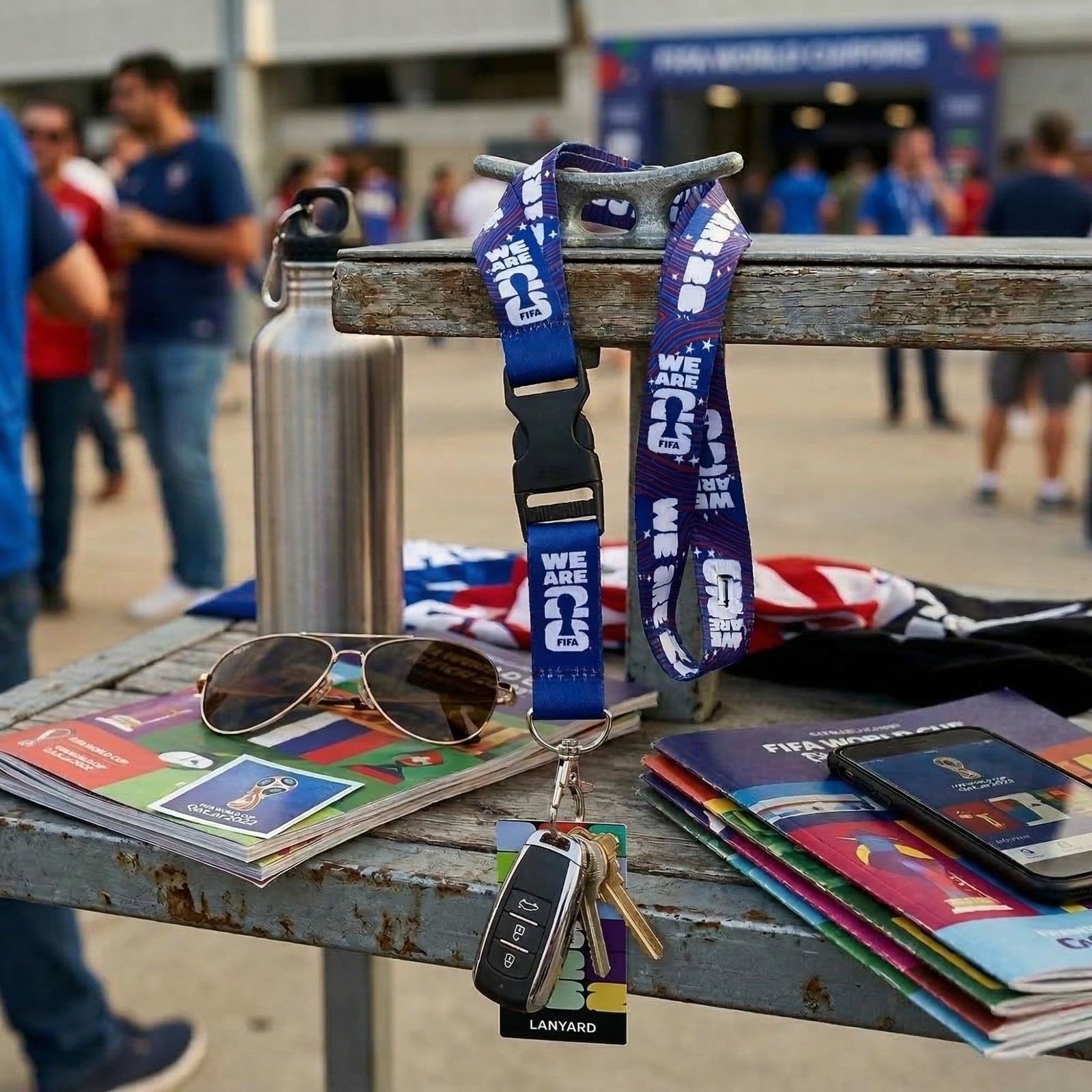 FIFA Official World Cup 2026 USA Lanyard – Collectible One Size, Multicolor