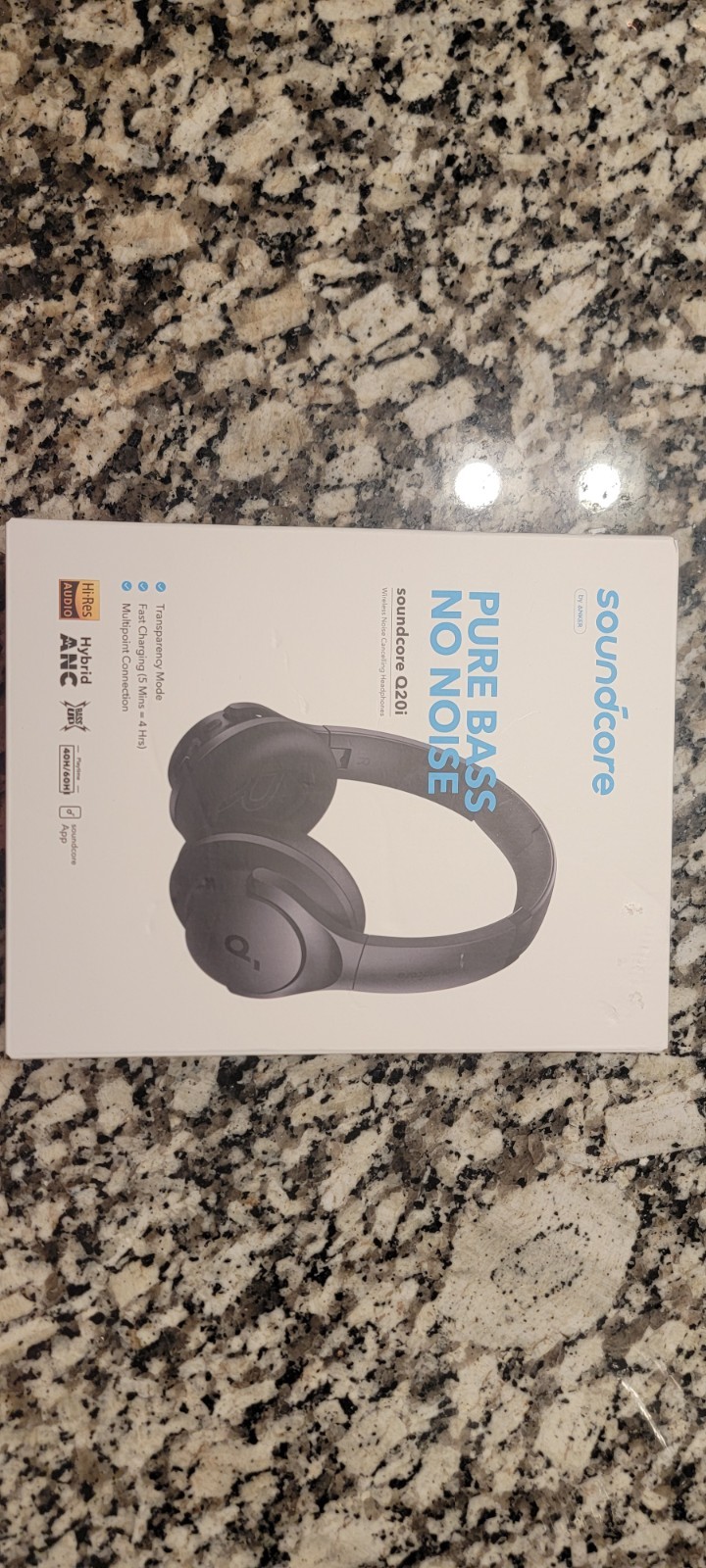 Soundcore Q20i Over Ear Hybrid Active Noise Cancelling Headphones – Black