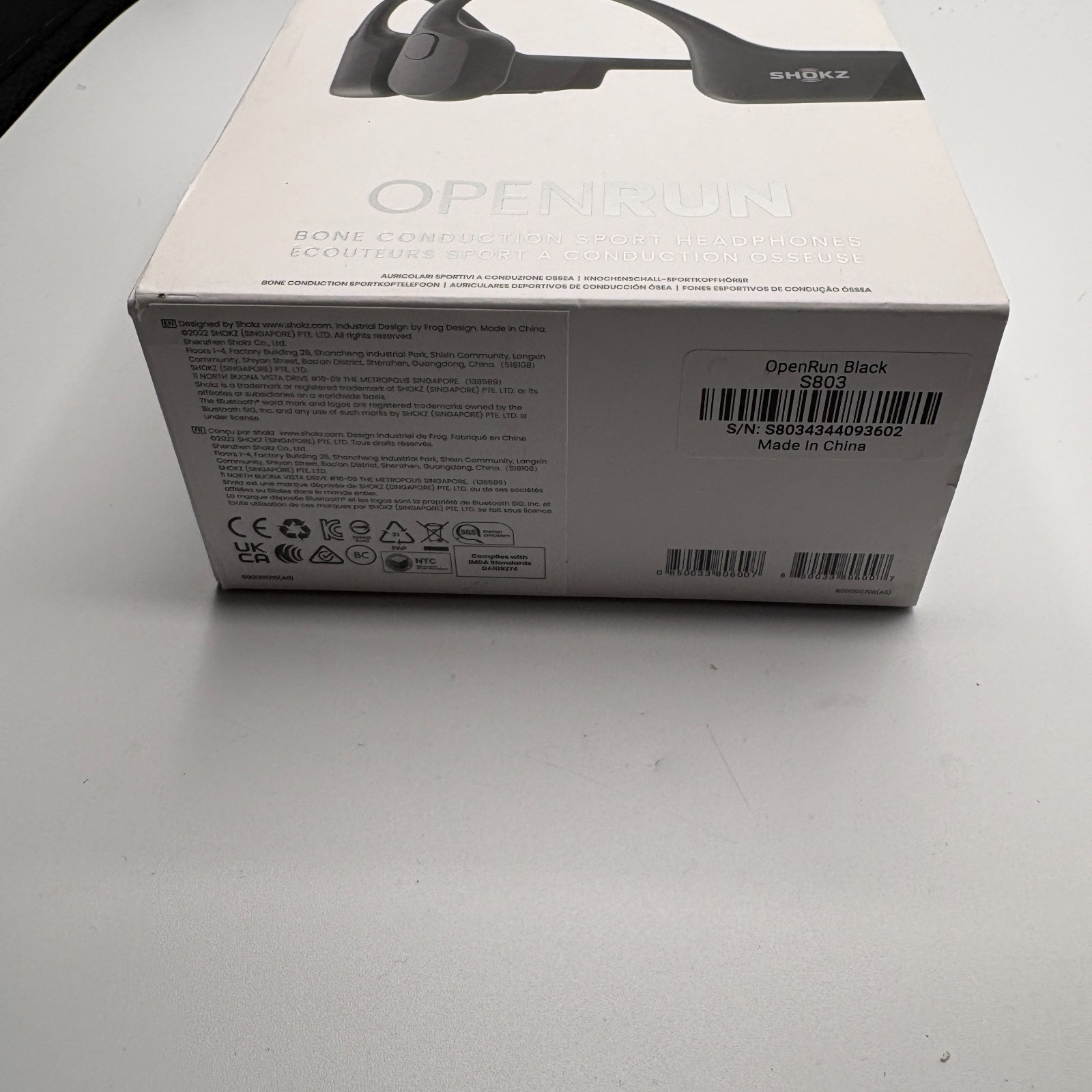 Shokz OpenRun Wireless Open-Ear Headphones – Model S803 – New Open Box