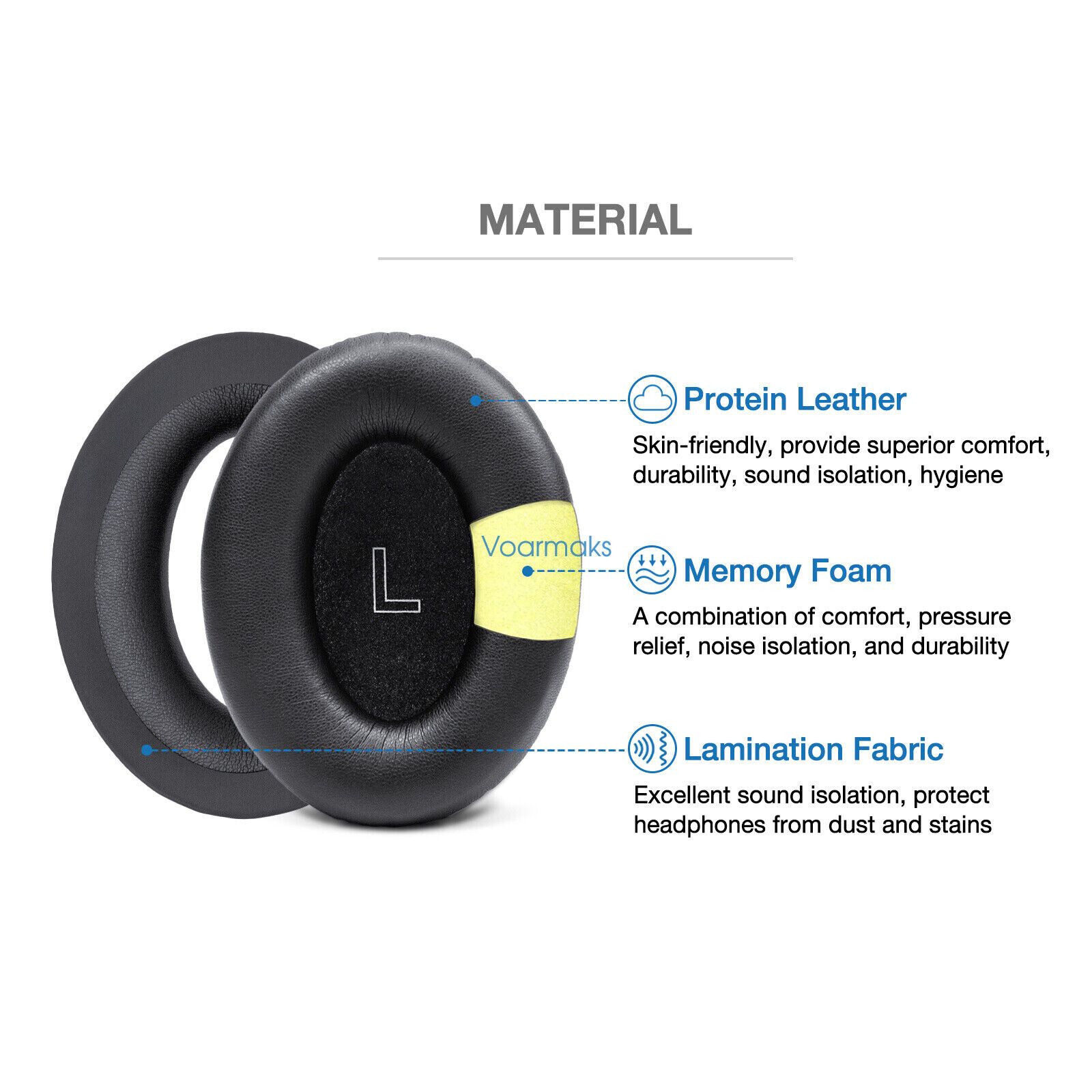 Ear Pads+Headband Pad+3 Mic Covers Refresh Kit For Bose A30 Aviation Headset