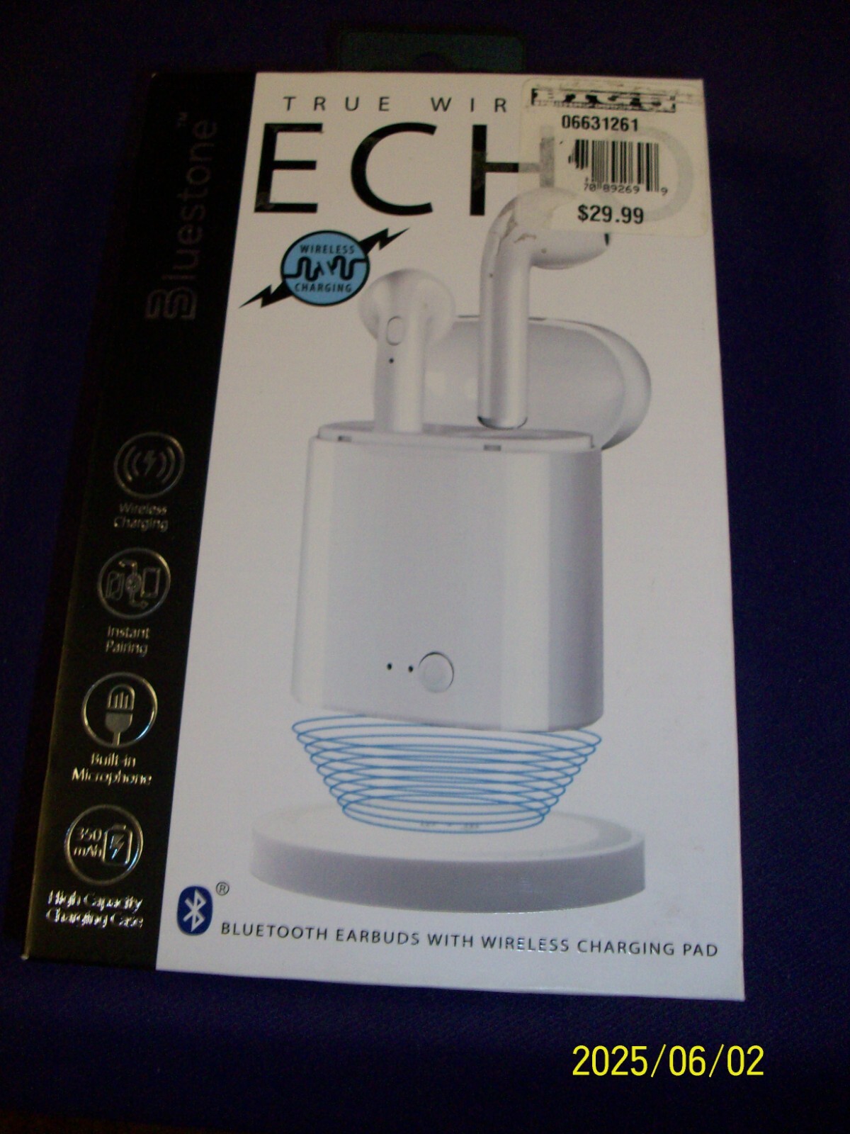 Bluestone True Wireless Echo Wireless Microphone Ear Buds Headphones White tws4