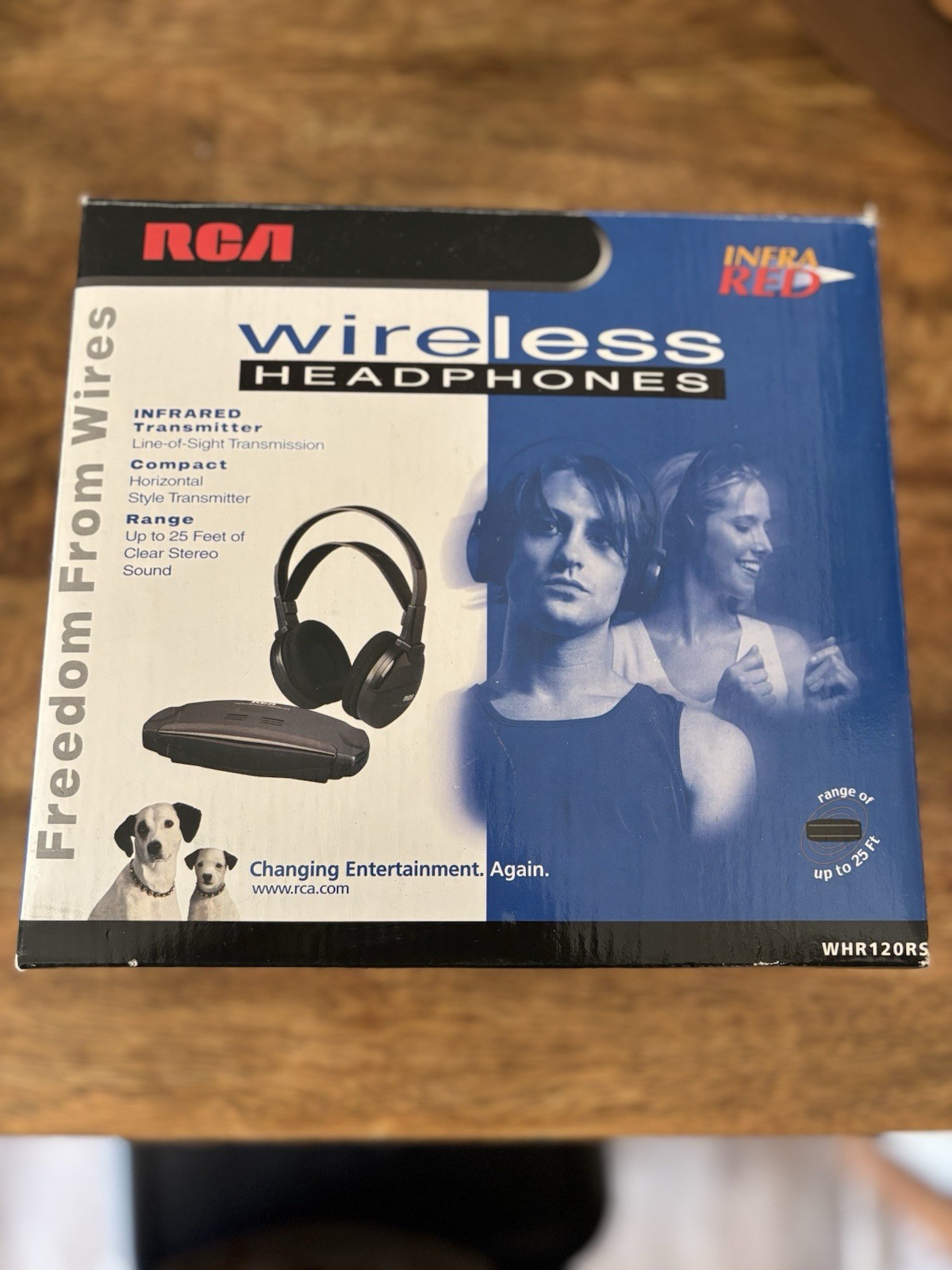 RCA Wireless Headphones- WHR120RS- Infrared, 25 Ft, Lightweight, Adjustable