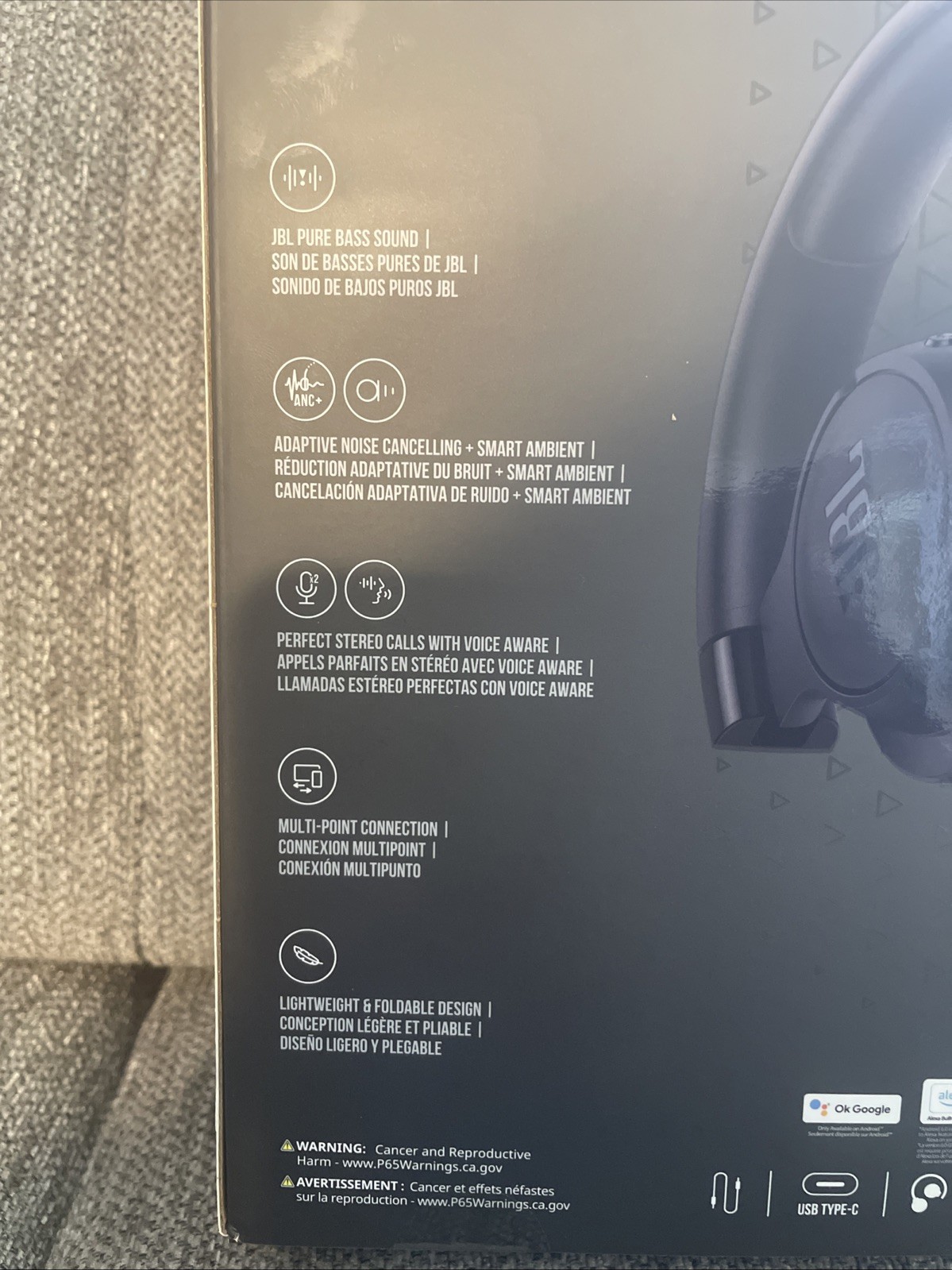 JBL Tune 770NC Adaptive Noise Cancelling Wireless Over-Ear Headphones Black NEW