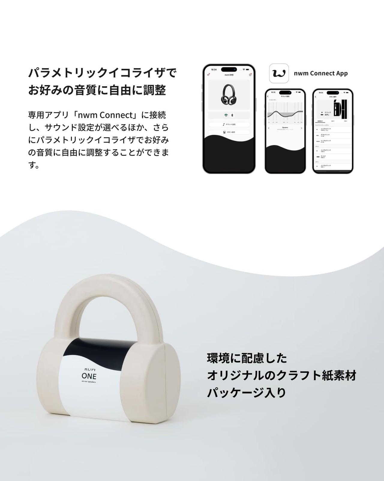 nwm ONE MBH001KA Open-Ear Wireless Headphones Bluetooth 5.3 Dark Gray Japan