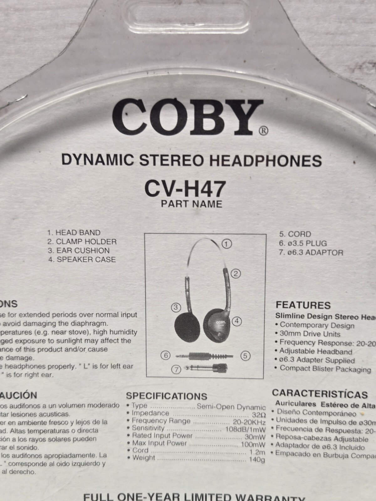 Coby Digital Hi-Fi CV-H47 Super Bass Headphone’s NOP Missing Stereo Jack