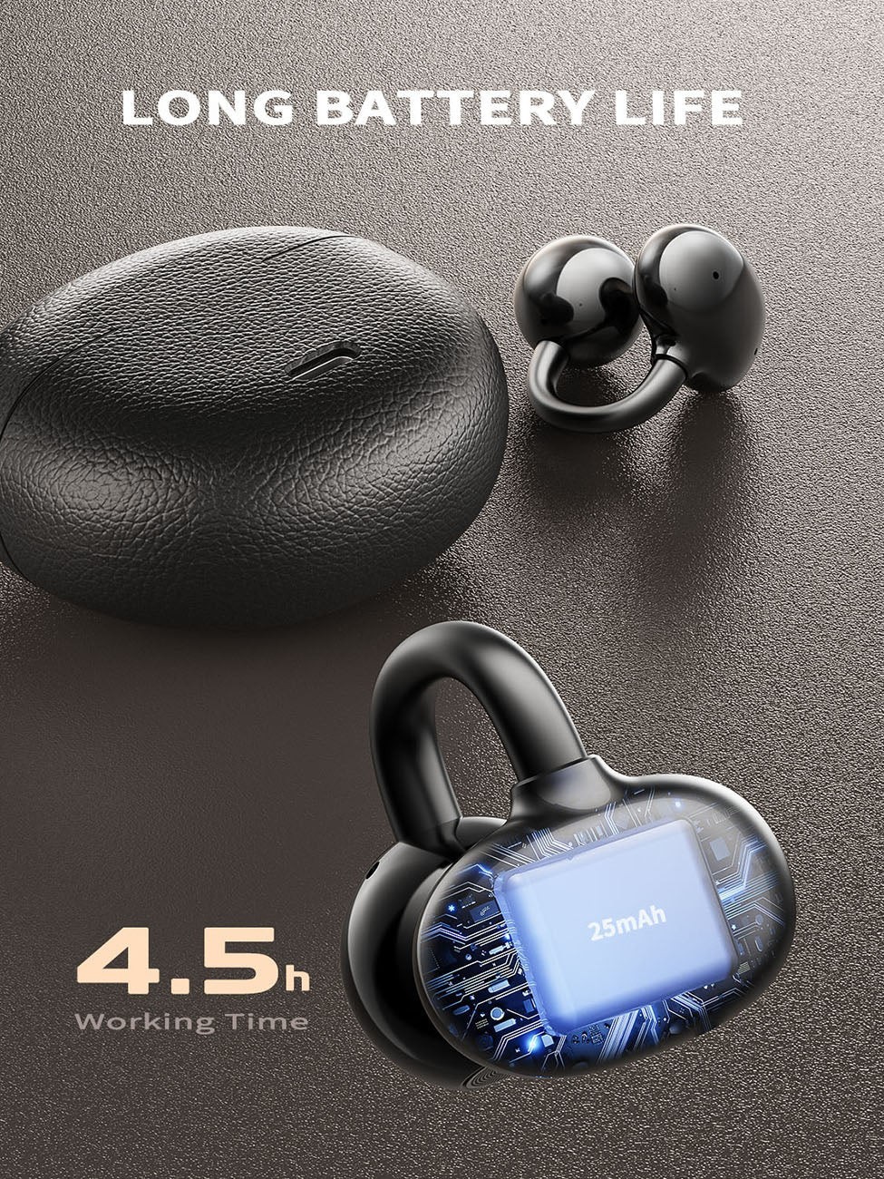 300mAh BT 6.0 Type-C Clear sound long battery life wireless earbuds True…
