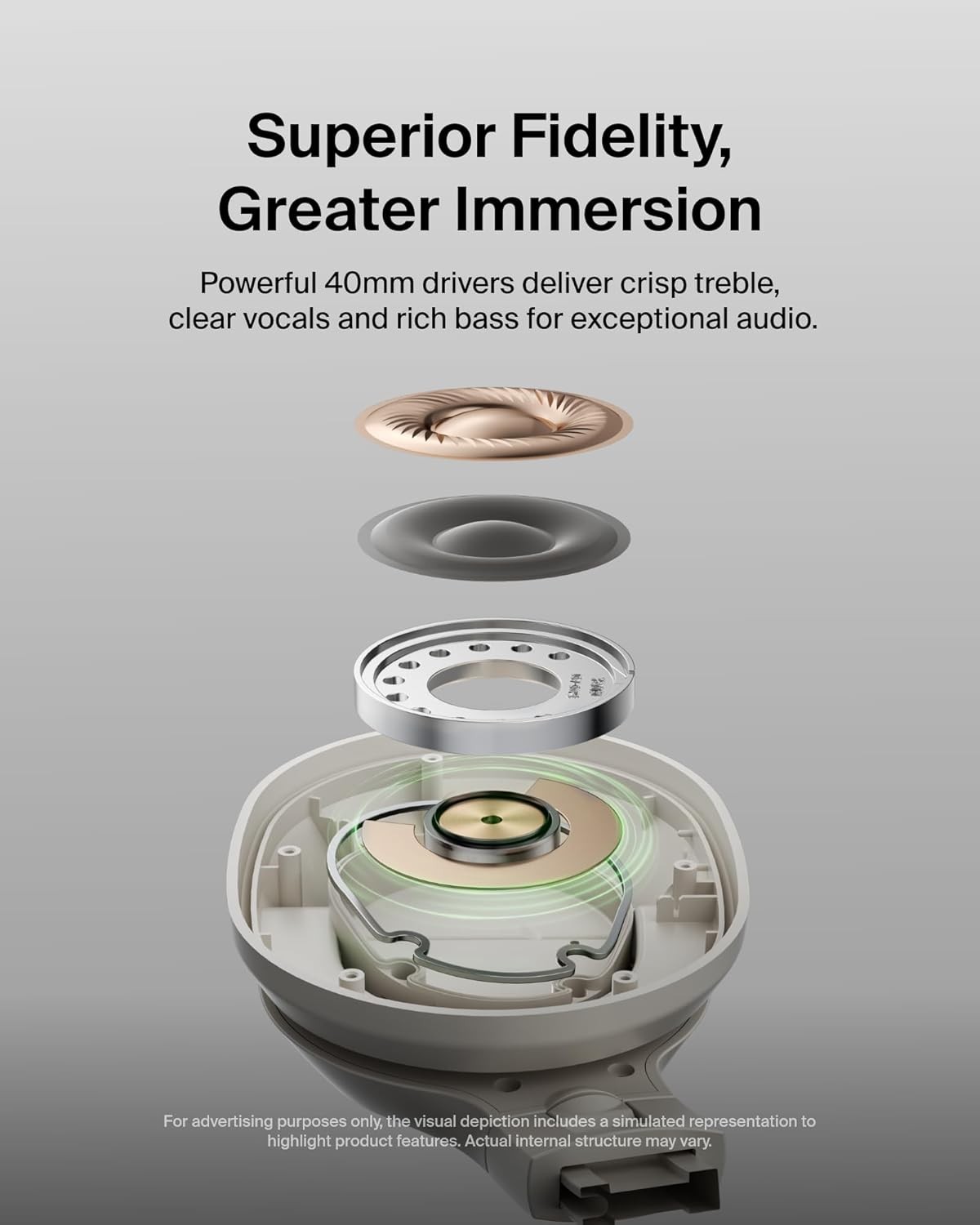 Belkin Wireless Over-Ear Headphones | iPhone Samsung Compatible | HD Sound | 60H