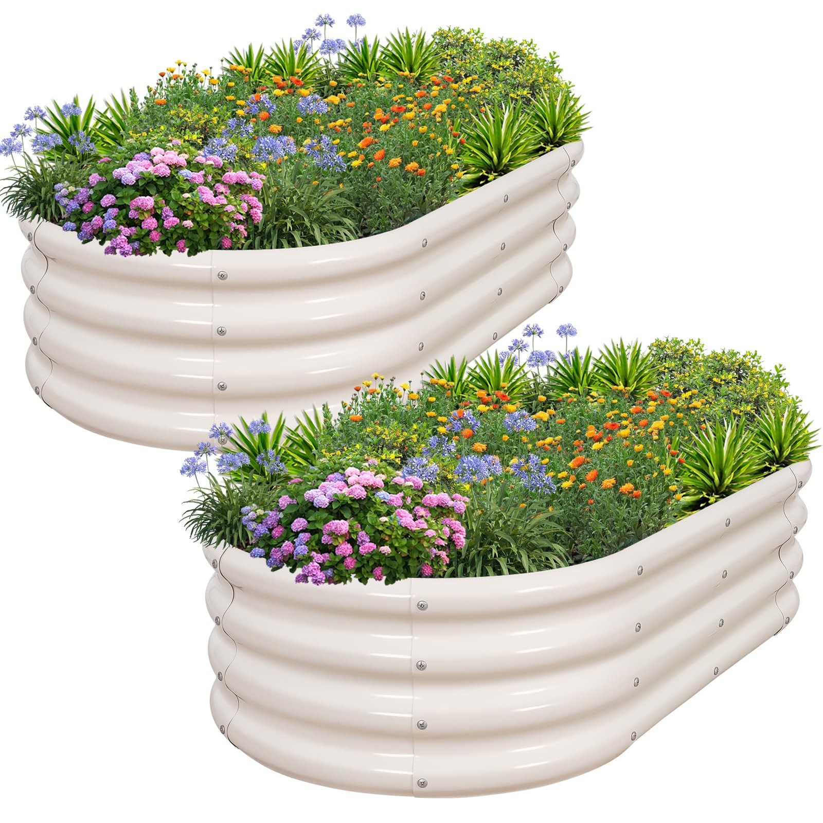 Raised Garden Bed Kit 4x2x1ft – Metal Planter Boxes for Vegetables & Flowers