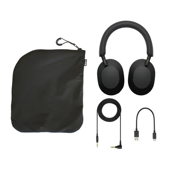 NEW Sony WH-1000XM5 Wireless Noise Canceling Headphones – Black w/soft case