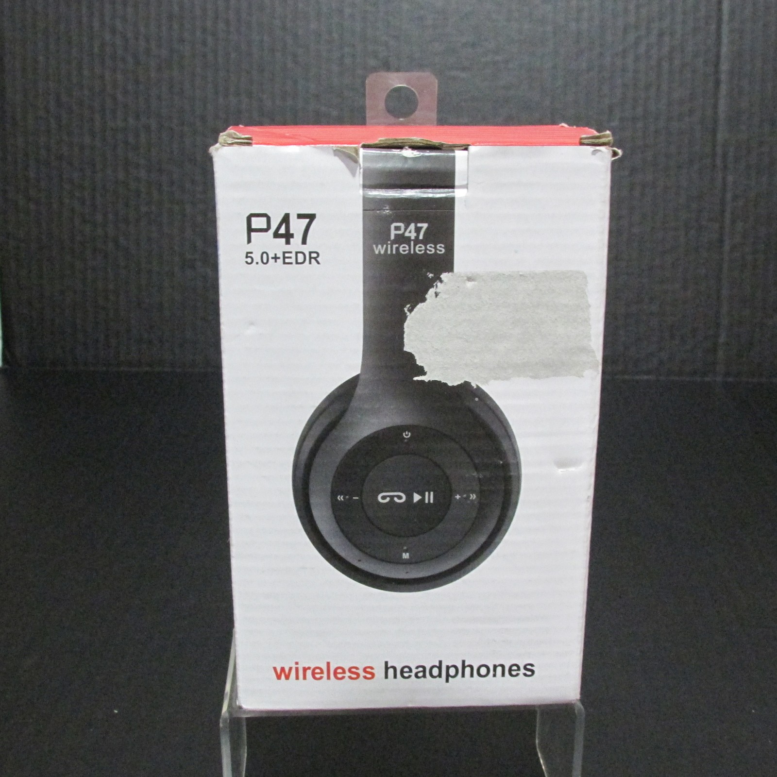 P47 Wireless 5.0+EDR Over-Ear Headphones w/ Mic, FM Radio, MicroSD, Foldable – B
