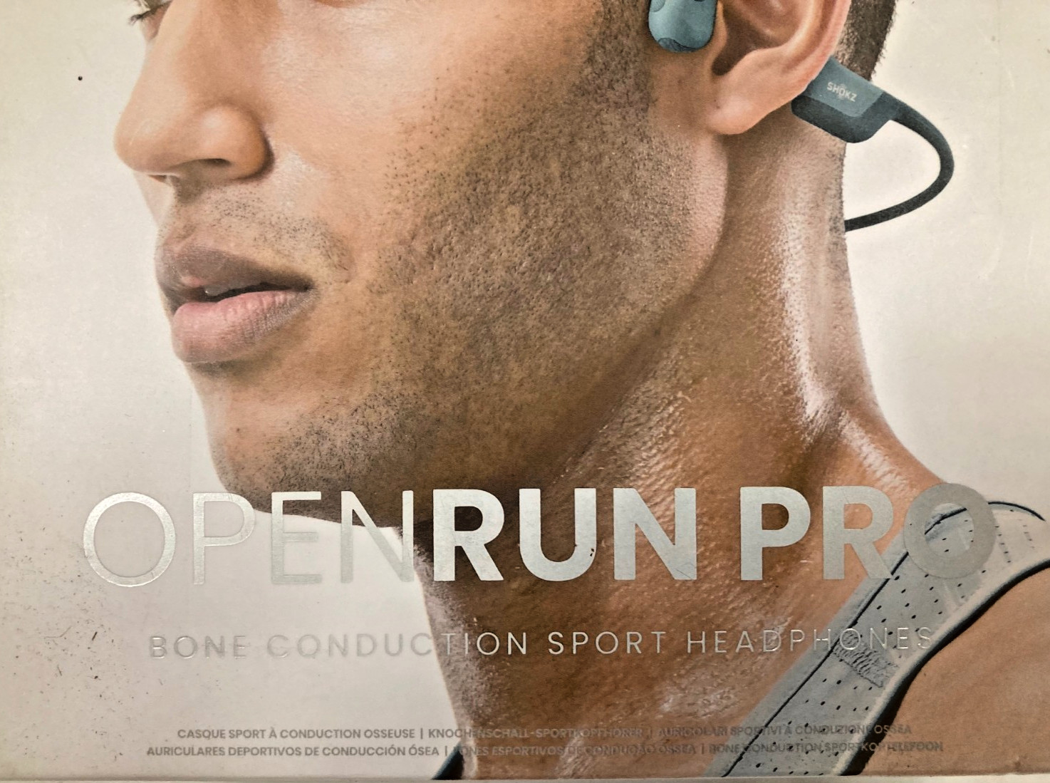SHOKZ OpenRun Pro Open Ear Bluetooth Bone Conduction Sport Headphones Blue