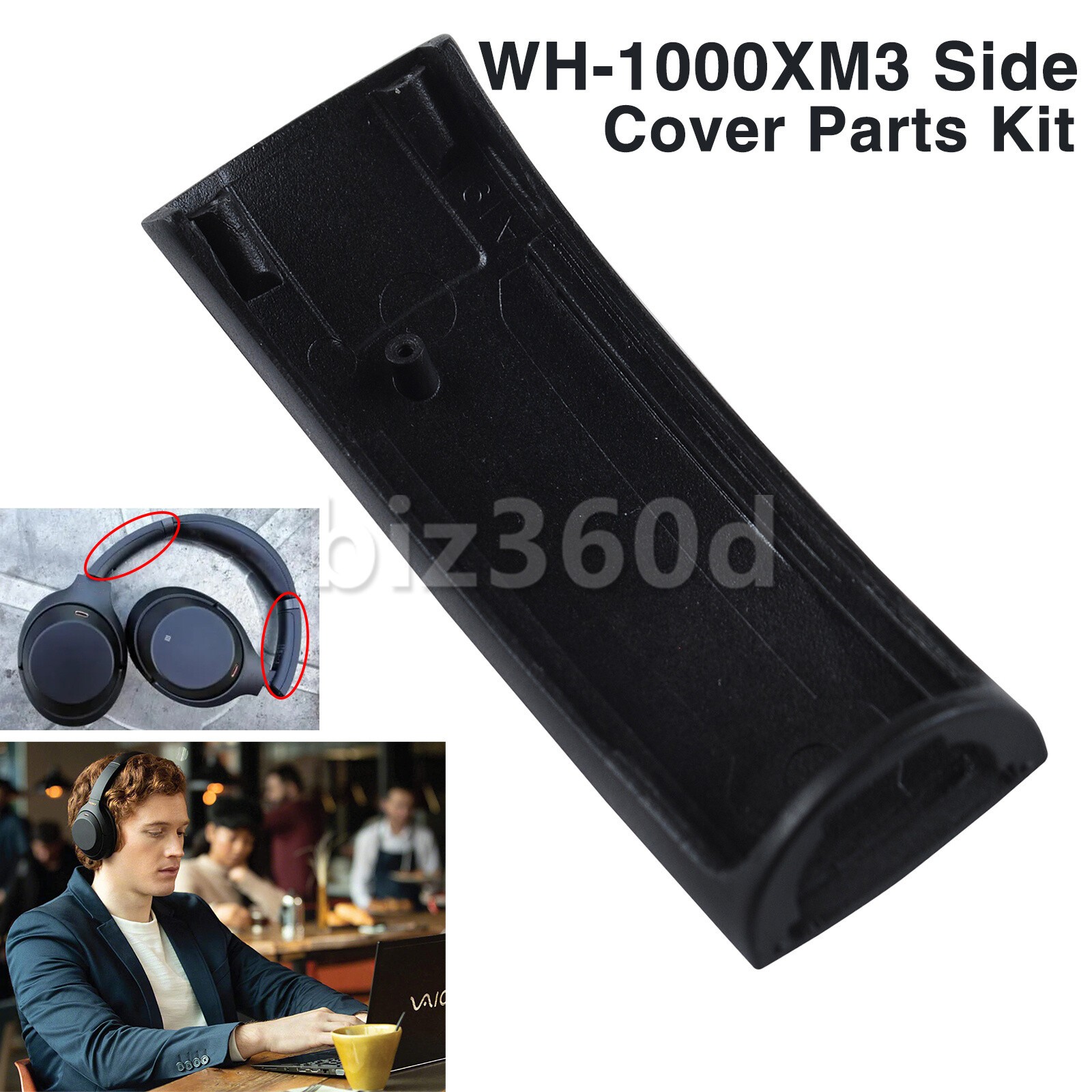 Outside Headband Cover Replacement For Sony WH-1000XM3 Headphones Slider Hinge