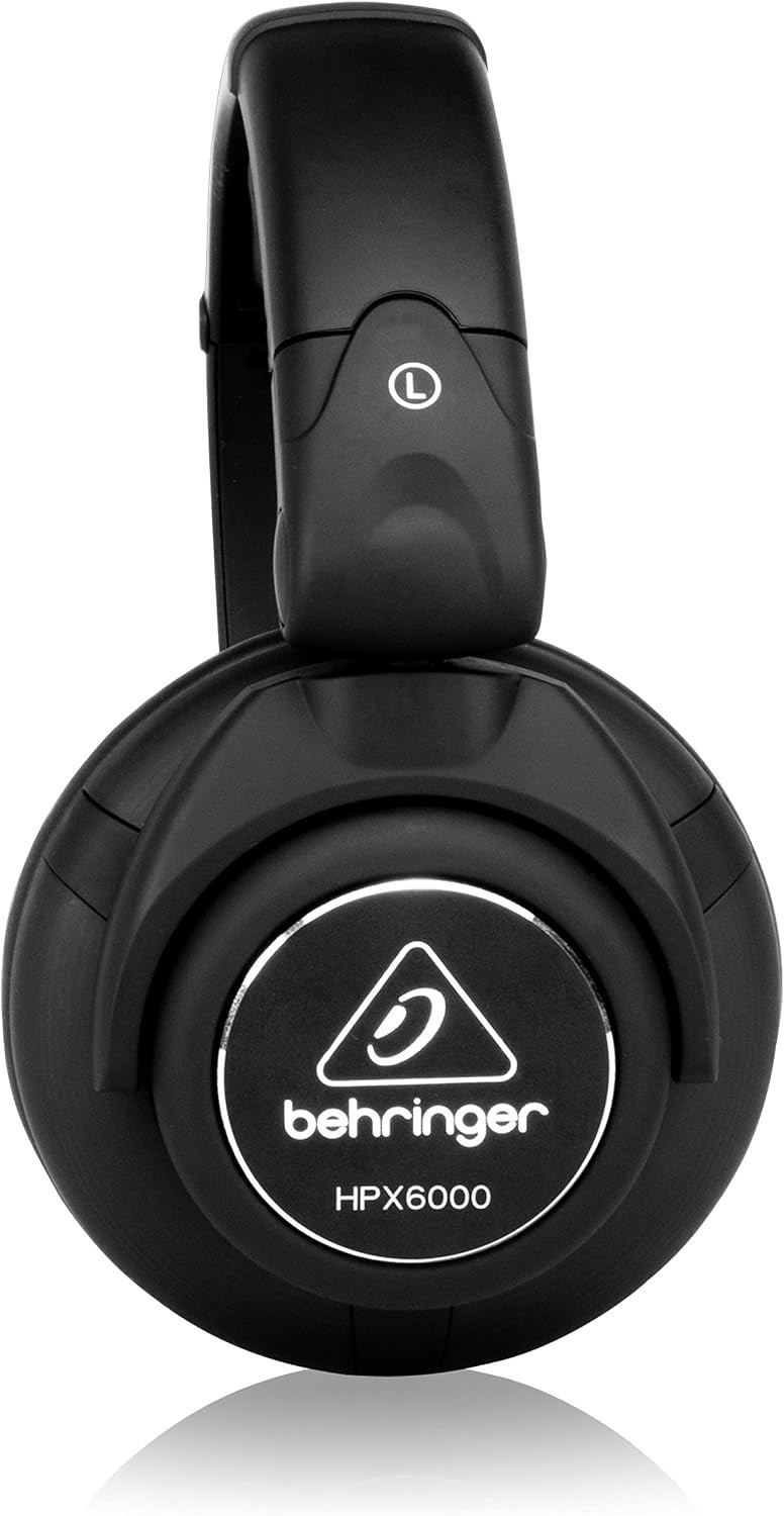 Pro DJ Headphones with Retractable Cable and Gold Adapter
