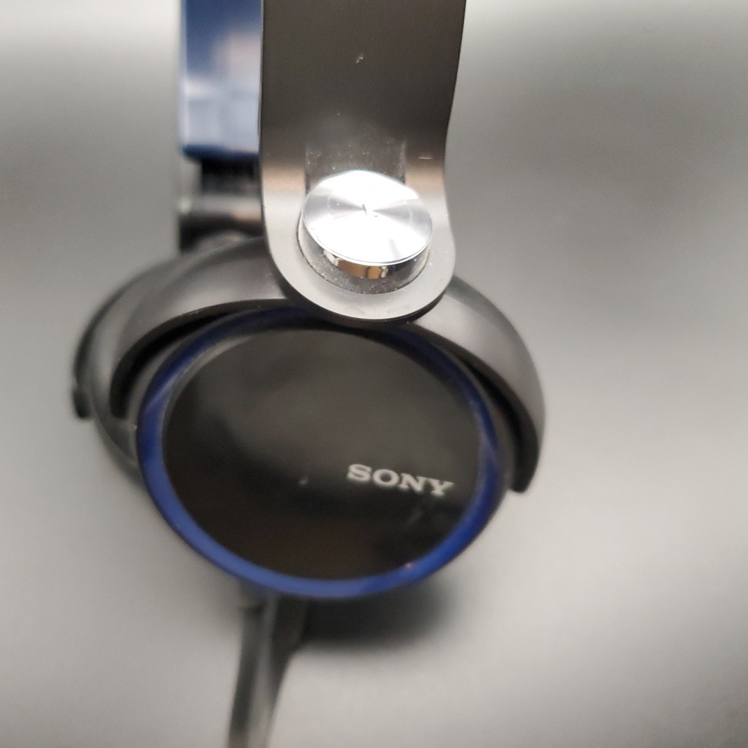 SONY MDR-XB400 Wired Stereo Headphones Black-Blue Working Great Sound