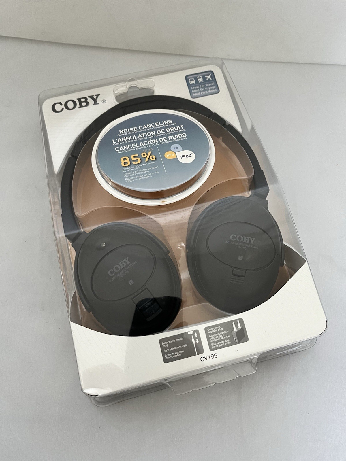 Coby CV195 Headband Headphones – Black – NEW SEALED