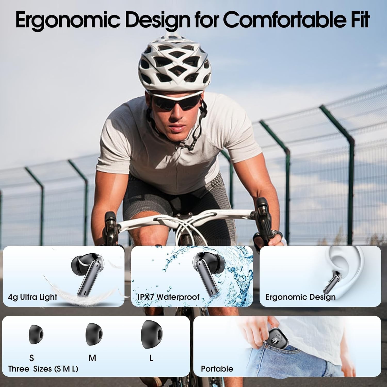 Real-Time AI Translation Earbuds, 3-in-1 Bluetooth 5.3, 164 Languages, 40H Batte