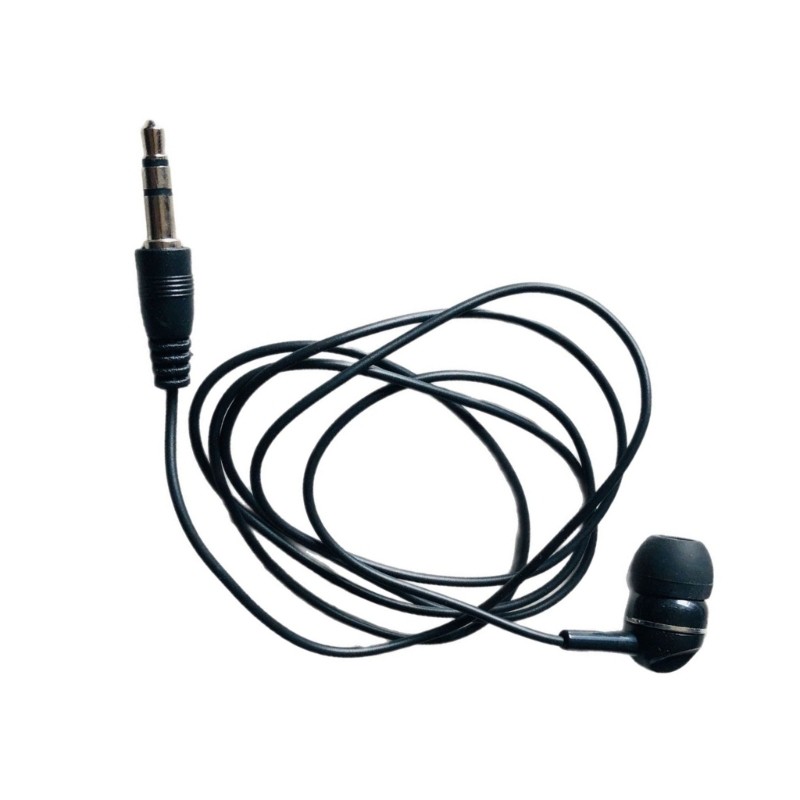 .5mm Single Side In Ear Earphone Earbud Coiled Corded Headsets for Mobile Phone
