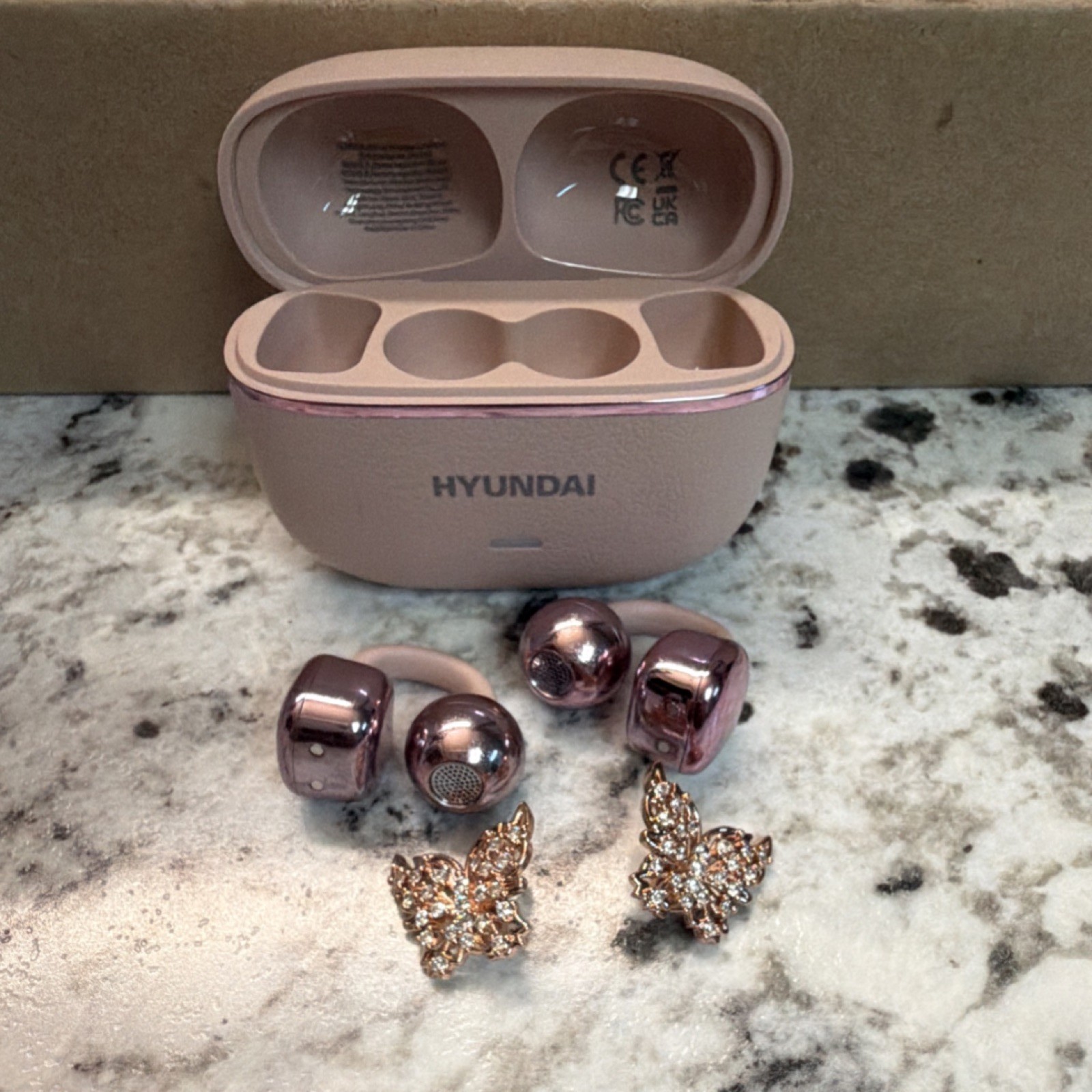 Hyundai HY-C03 Bluetooth True Wireless Earphones Pink 10mm Touch Control In-Ear