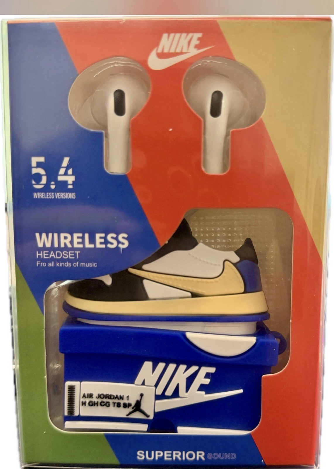 Nike Wireless Headphones With Shoe Box Case