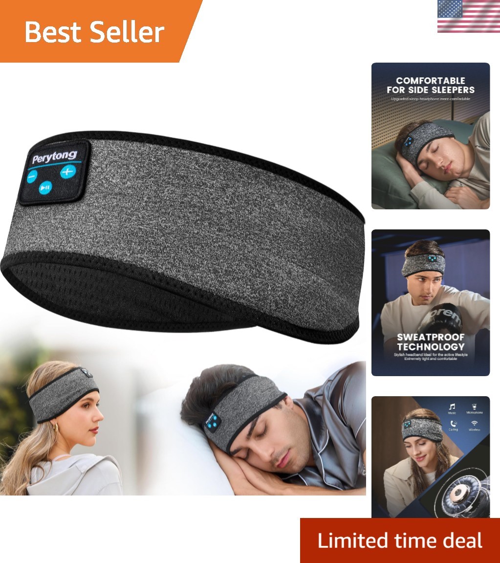 Bluetooth Sleep Headphones for Side Sleepers – 10+ Hours Playback
