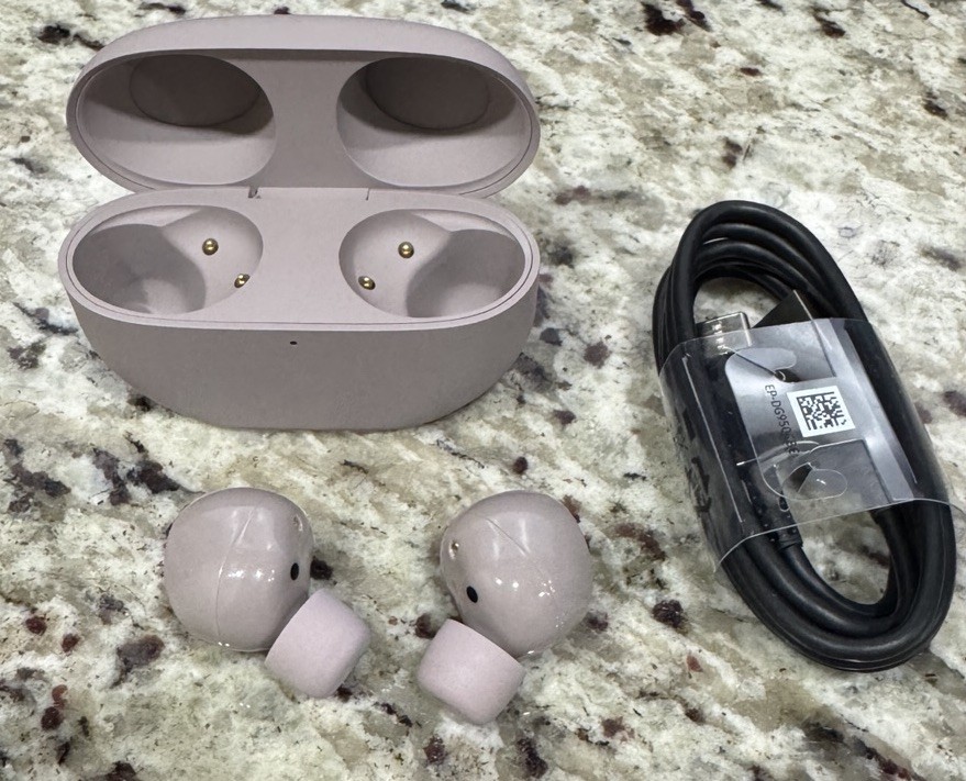 Sony WF-1000XM5 Truly Wireless Noise Cancelling Earbuds Headphones – Smoky Pink