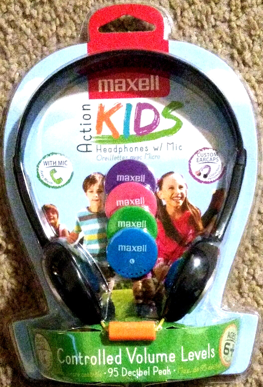 ACTION KIDS HEADPHONES WITH MIC – In Sealed Pkg. – New