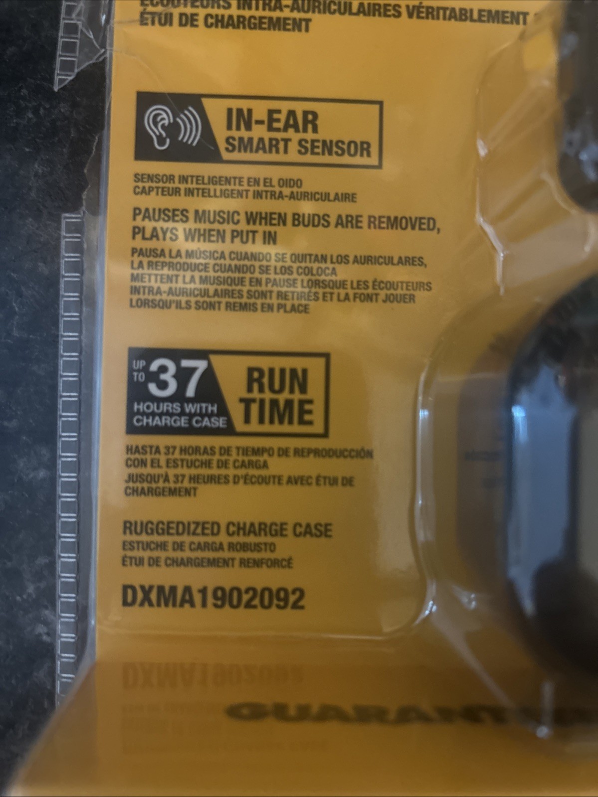 DEWALT DXMA1902092 Pro-X1 Jobsite Bluetooth Earbuds – Black/Yellow