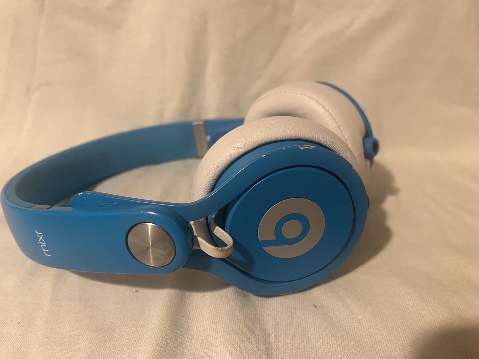 LOT of 2 RARE Beats Mixr Headphones GREEN & BLUE by Dr Dre TESTED WORKS Mixer