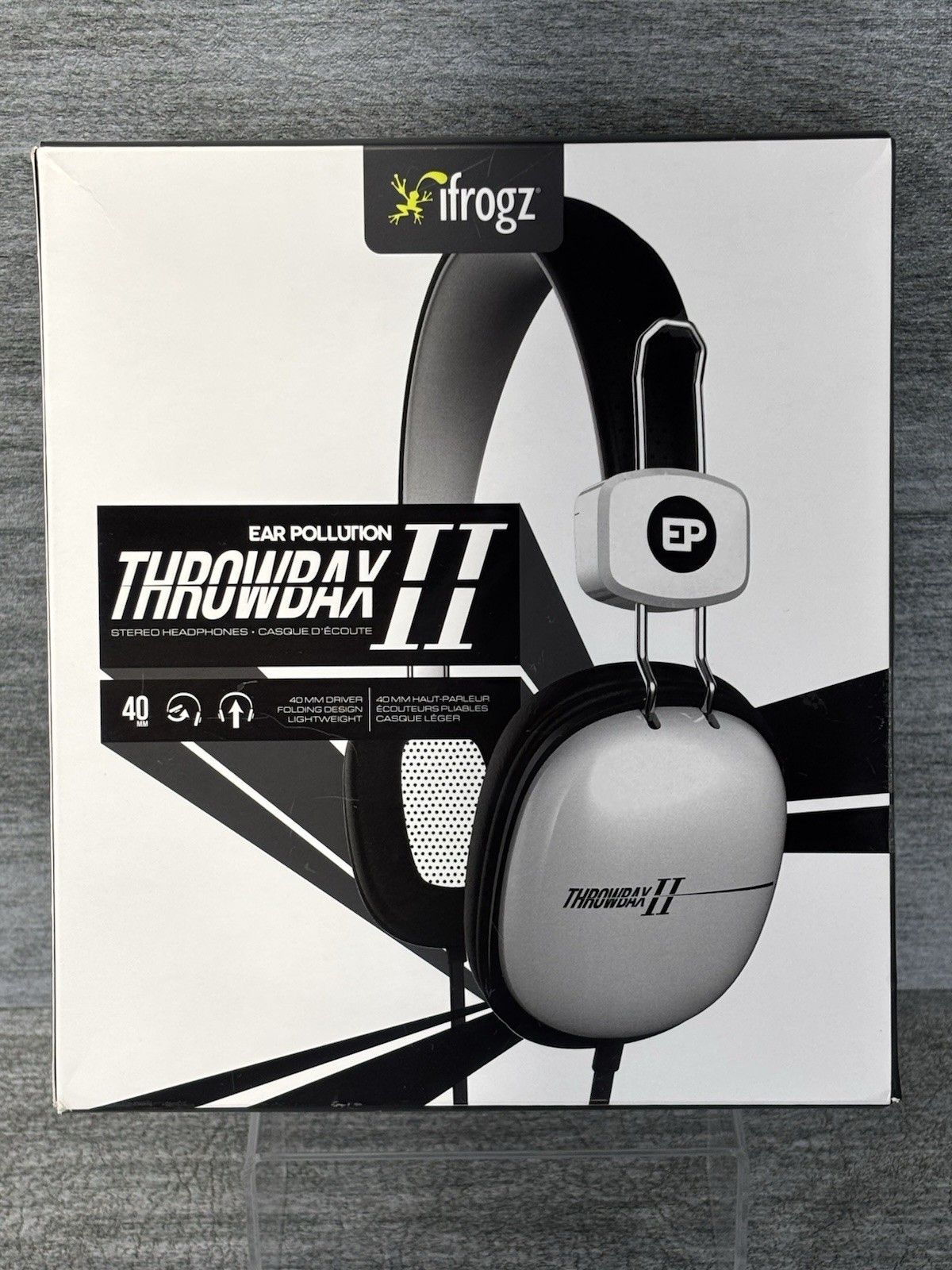 NEW iFrogz Ear Pollution Throwbax II Stereo Headphones Over Ear 70s Style Wired