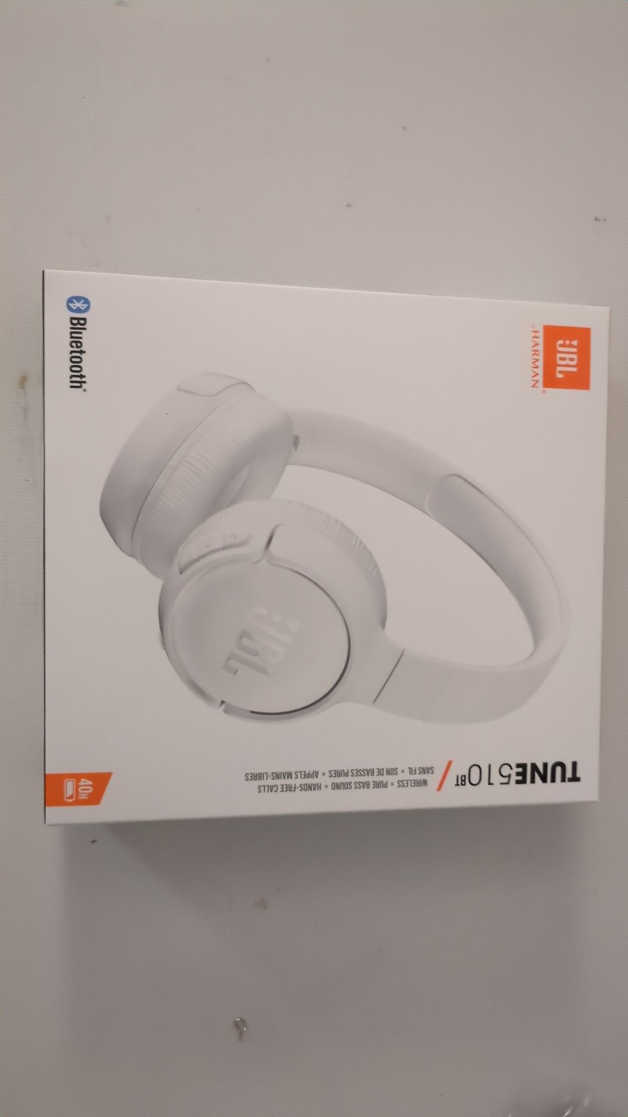 JBL T450BT Wireless Bluetooth Headphones – White